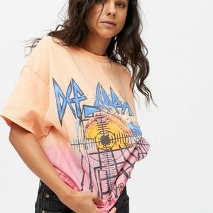 Def leppard Pyromania tie dye tee S/M